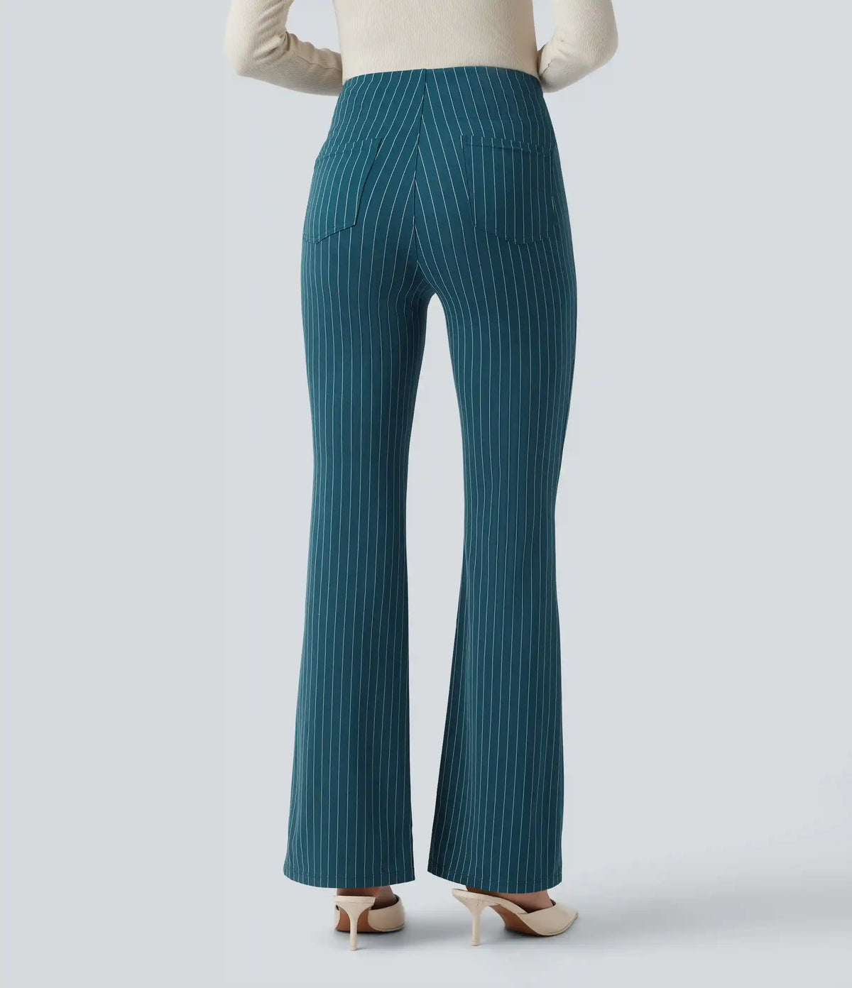 Halara Flex™ High Waisted Striped Work Flare Pants with Pockets