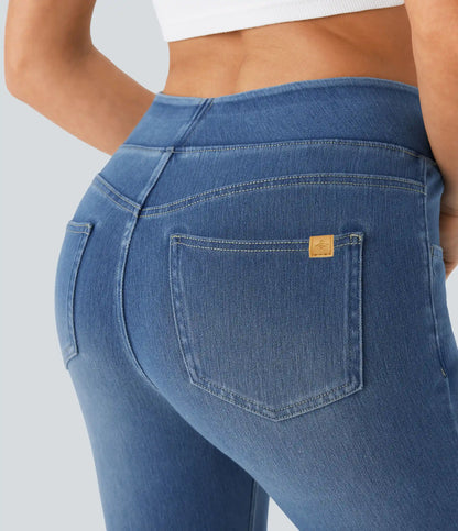 Halara Flex™ High Waisted Pockets Washed Casual Bootcut Jeans