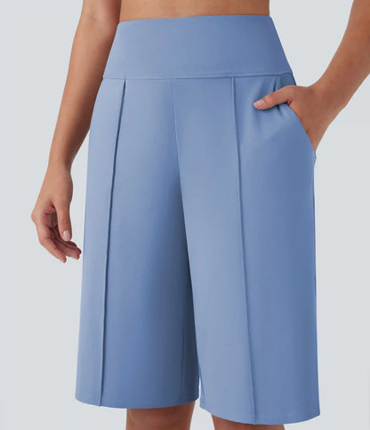 SoftlyZero™ Airy High Waisted Pocket Straight Leg Cool Touch Workout Bermuda Shorts