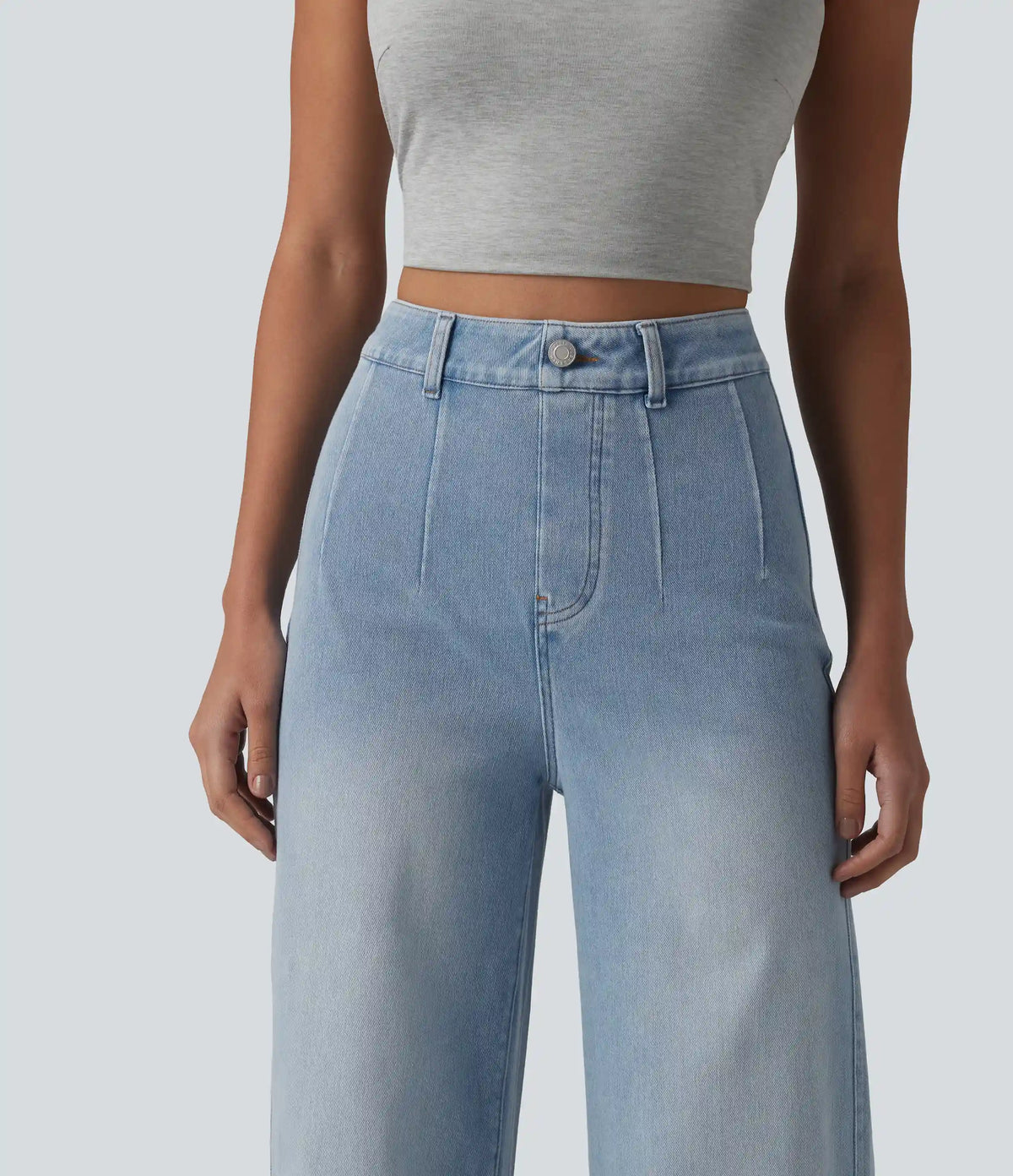 Halara Flex™ High Waisted Tummy Control Wide Leg Casual Jeans with Pockets