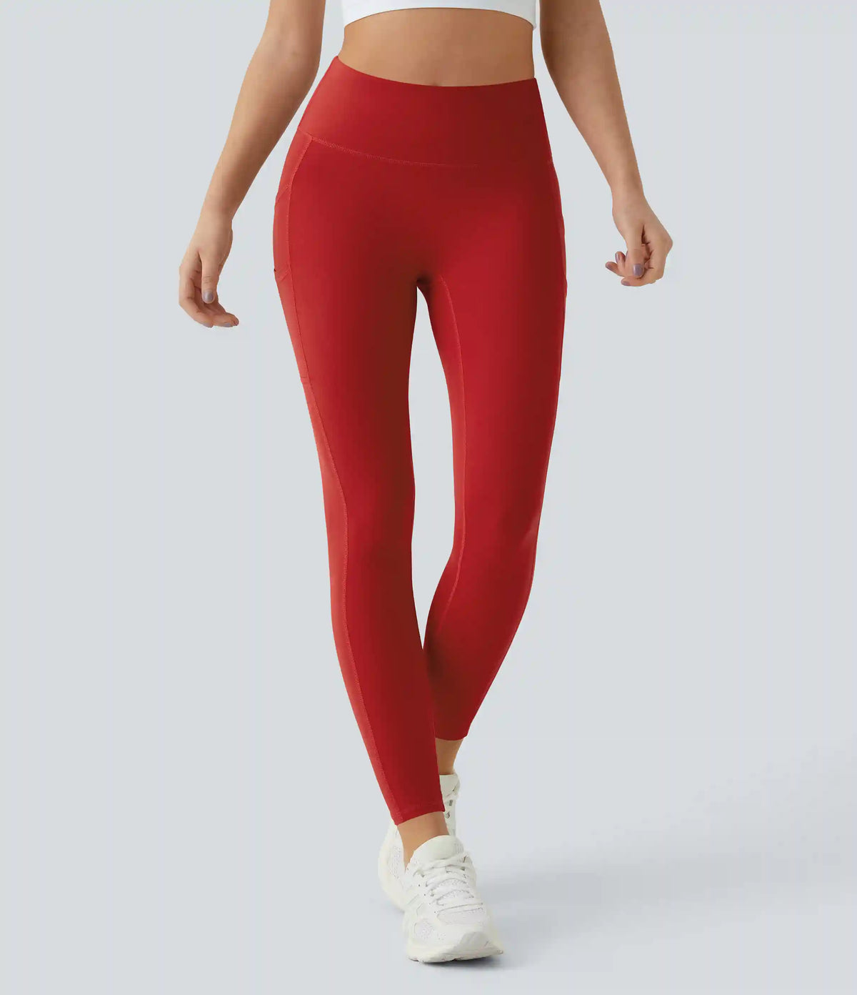 SoftlyZero™ High Waisted Double Pockets Plain Leggings
