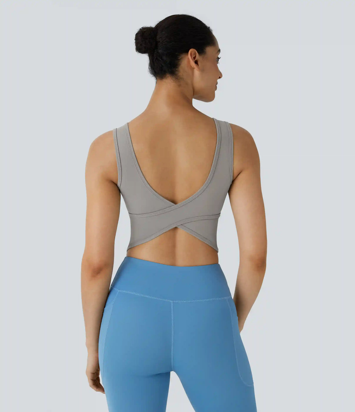 U Neck Crossover Barre Ballet Dance Tank Top A-D Cups