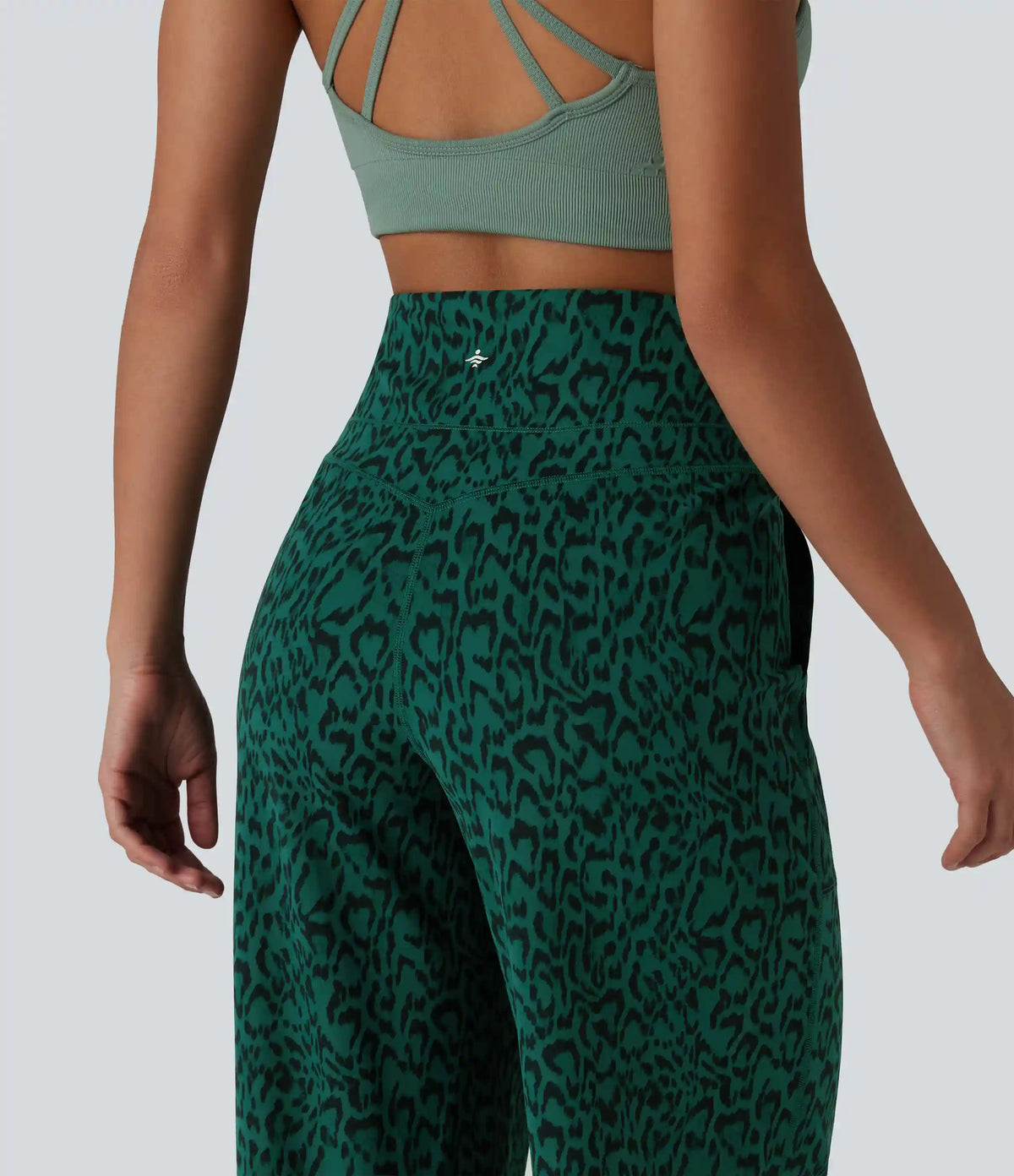 Halara UltraSculpt™ Leopard Print High Waisted Tummy Control Straight Leg Yoga Pants with Pockets