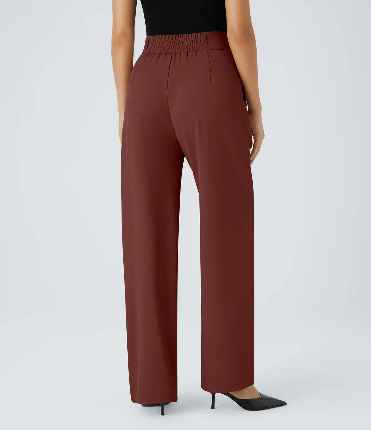 Halara Flex™ High Waisted Zipper Pocket Shirred Straight Leg Work Pants