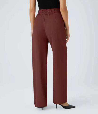 Halara Flex™ High Waisted Zipper Pocket Shirred Straight Leg Work Pants