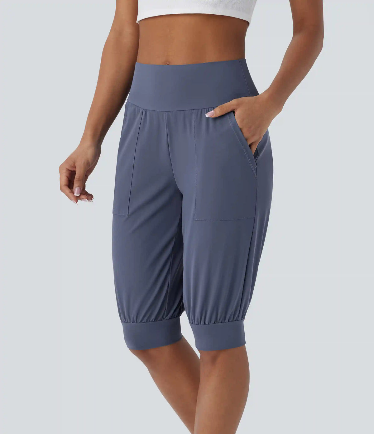 High Waisted Pocket Casual Shorts