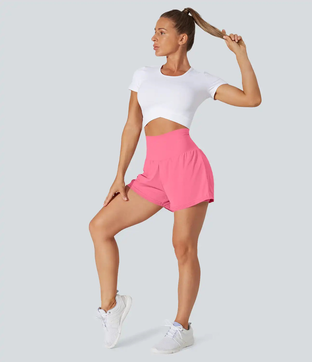SoftlyZero™ Airy Super High Waisted 2-in-1 InstantCool Yoga Shorts with Pockets