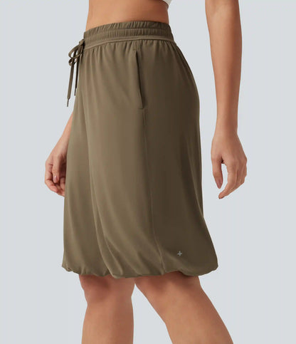 SoftlyZero™Low Rise Drawstring Dance Balloon Shorts with Pockets