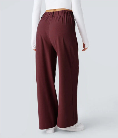 Halara Flex™ High Waisted Pocket Wide Leg Waffle Work Pants