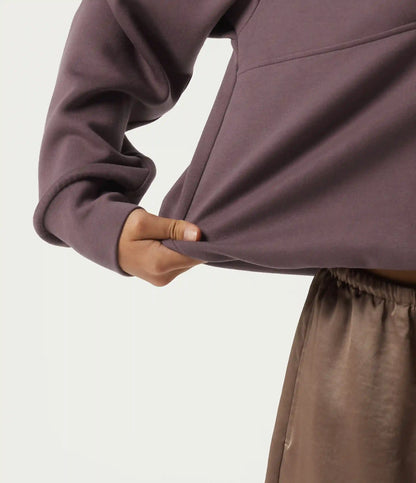 Wrap Shawl Collar Long Sleeve Casual Sweatshirt