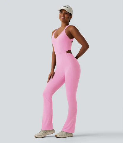 Halara UltraSculpt™ Tummy Control Bootcut Training Jumpsuit with Pockets-Easy Peezy Edition