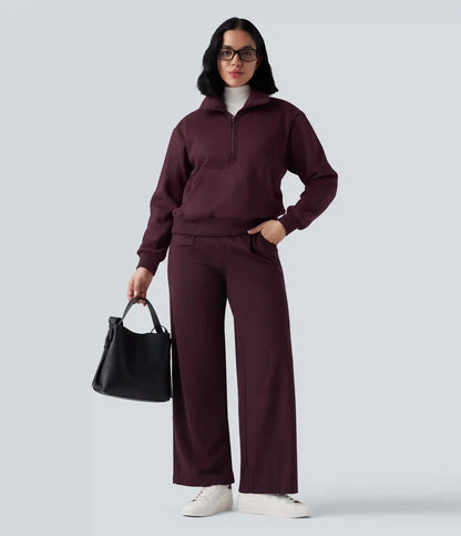 Halara Flex™ High Waisted Straight Leg InstantCool Stripe Work Pants with Pockets