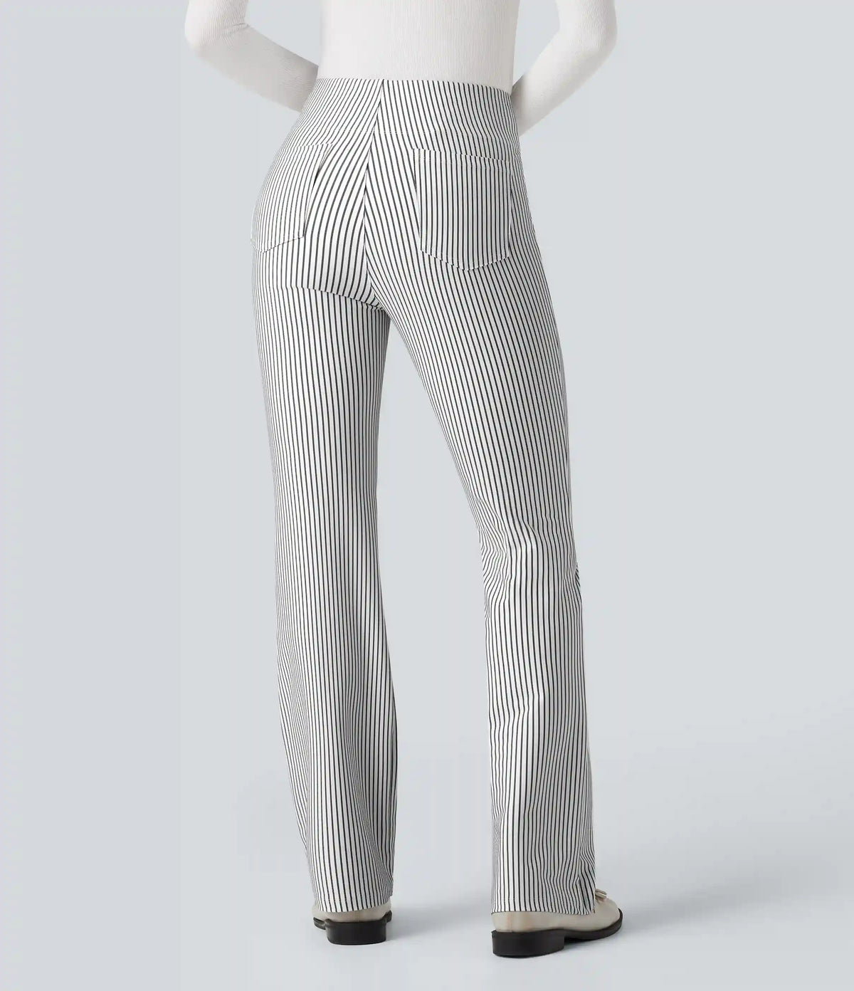 Halara Flex™ High Waisted Striped Work Flare Pants with Pockets