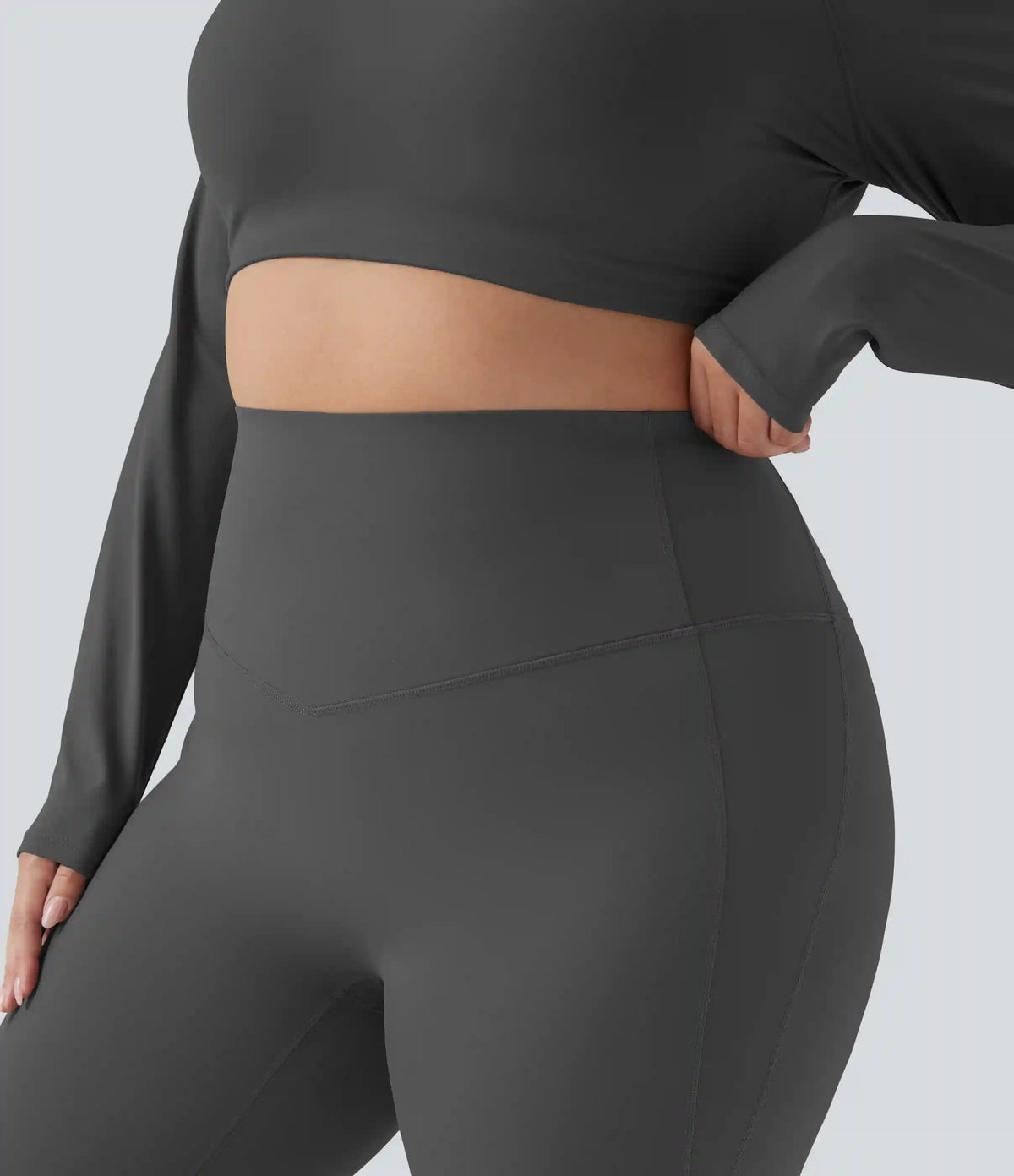 Halara UltraSculpt™ High Waisted Tummy Control Shaping Yoga Flare Plus Size Leggings