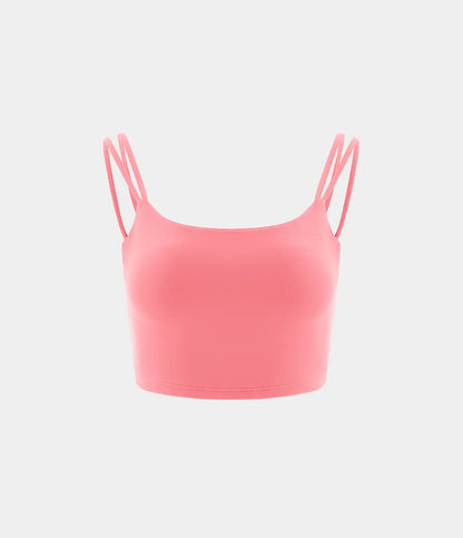 Double Straps Cropped Yoga Tank Top