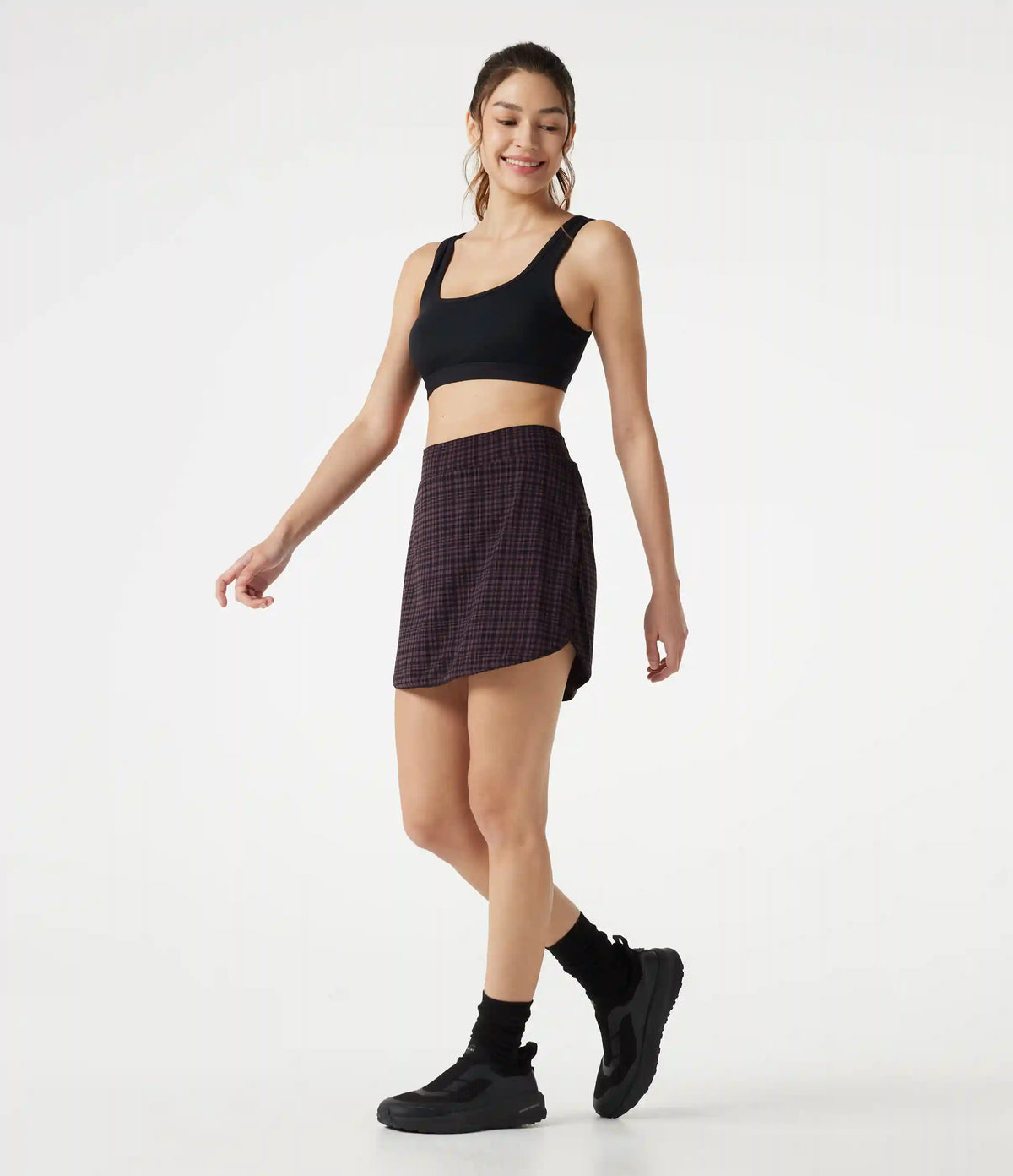 Halara UltraSculpt™ Check Plaid Print High Waisted 2-in-1 Mini Golf Skirt with Pocket
