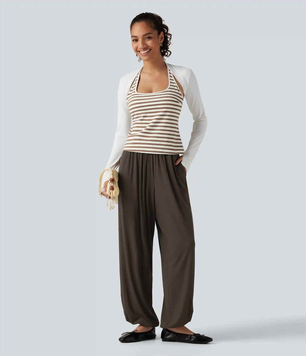Mid Rise Casual Joggers with Pockets