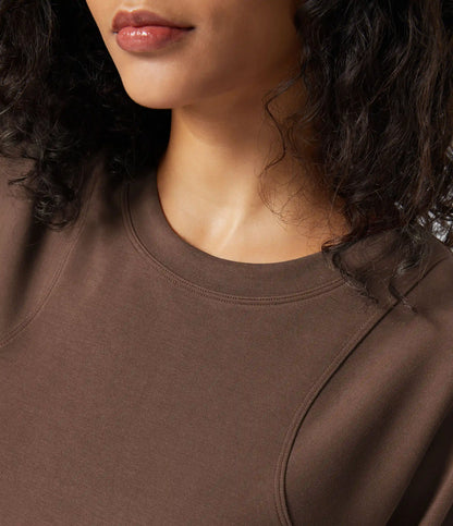SpacerTek™ Round Neck Raglan Sleeve Solid Casual Sweatshirt