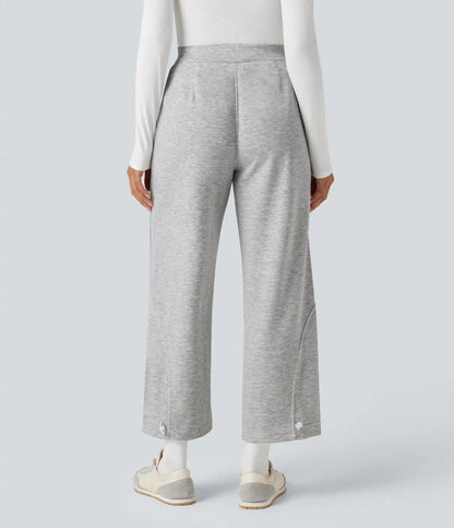 High Waisted Casual Pants with Pockets