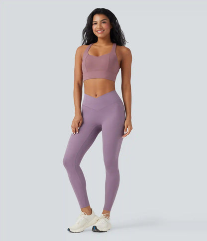 Light Support Racerback Crisscross Yoga Sports Bra