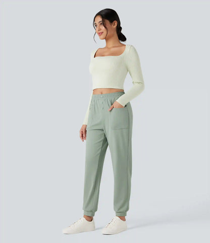DayStretch Mid Rise Casual Joggers with Pockets