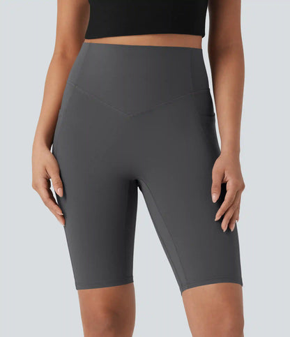 Halara UltraSculpt™ High Waisted Scrunch Butt Lifting Tummy Control Side Pocket Shaping Workout Biker Shorts 9''