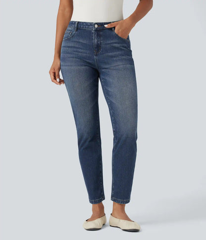 Halara Flex™ Mid Rise Slim 7/8 Causal Jeans with Pockets