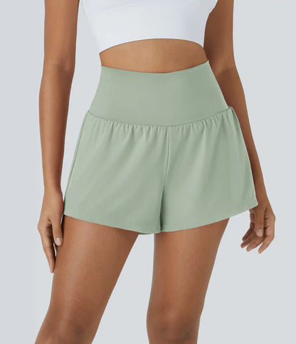 SoftlyZero™ Airy Super High Waisted 2-in-1 InstantCool Yoga Shorts with Pockets