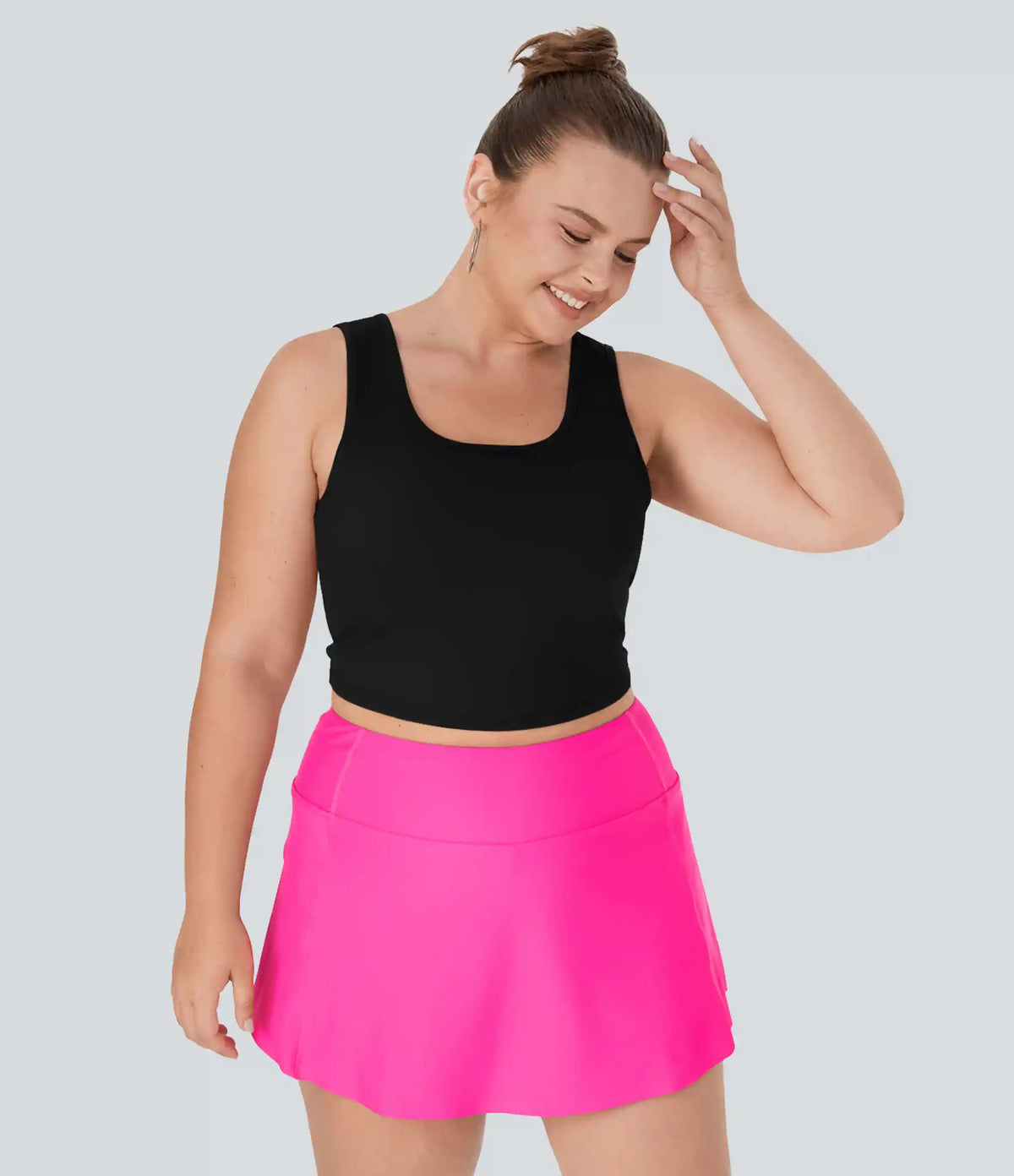 U Neck Crossover Plus Size Barre Ballet Dance Tank Top