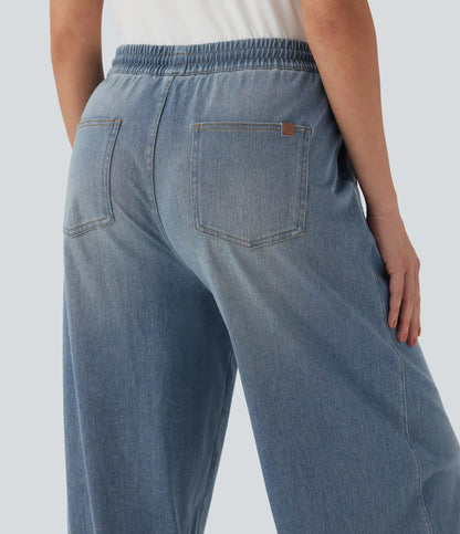 Halara Flex™ Mid Rise Drawstring Casual Sweatpants Jeans with Pockets