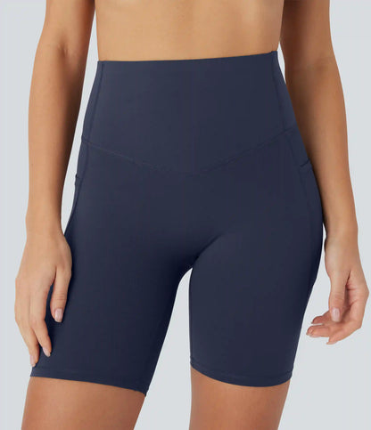 Halara UltraSculpt™ High Waisted Butt Lifting Tummy Control Pocket Shaping Training Biker Shorts 7''