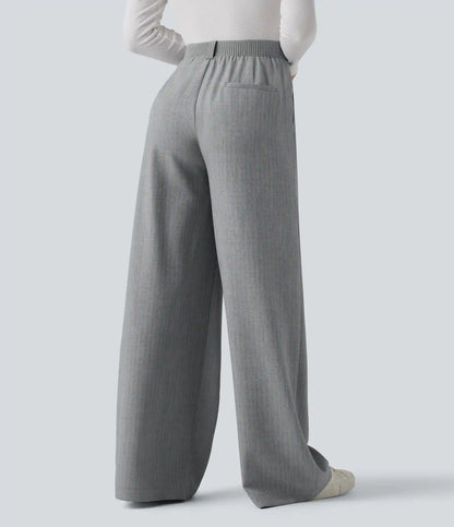 High Waisted Wide Leg Baggy Work Pants with Pockets