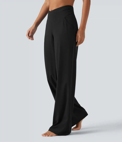 Halara UltraSculpt™ High Waisted Crossover Straight Leg Yoga Pants with Pockets