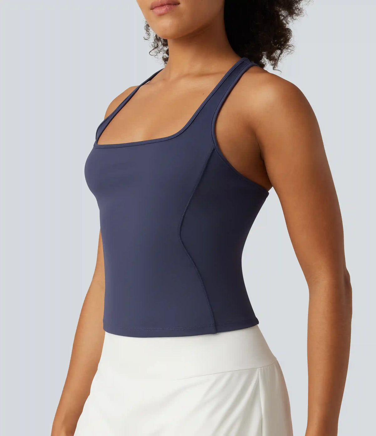SoftlyZero™ Plush Square Neck Racerback Yoga Tank Top