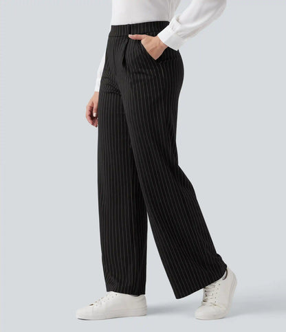 Halara Flex™ High Waisted Straight Leg InstantCool Stripe Work Pants with Pockets