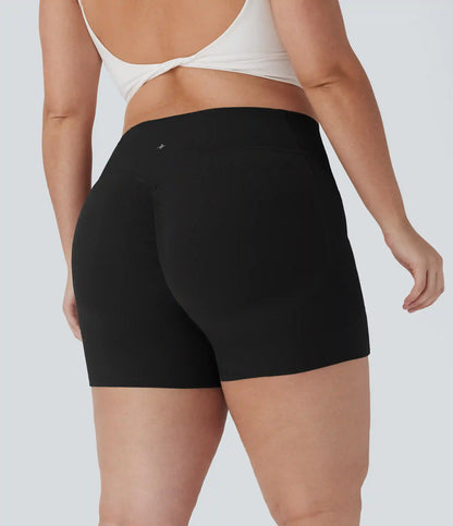 Plus Size Halara UltraSculpt™ High Waisted Scrunch Butt Lifting Tummy Control Shaping Training Biker Shorts 5'' with Pockets