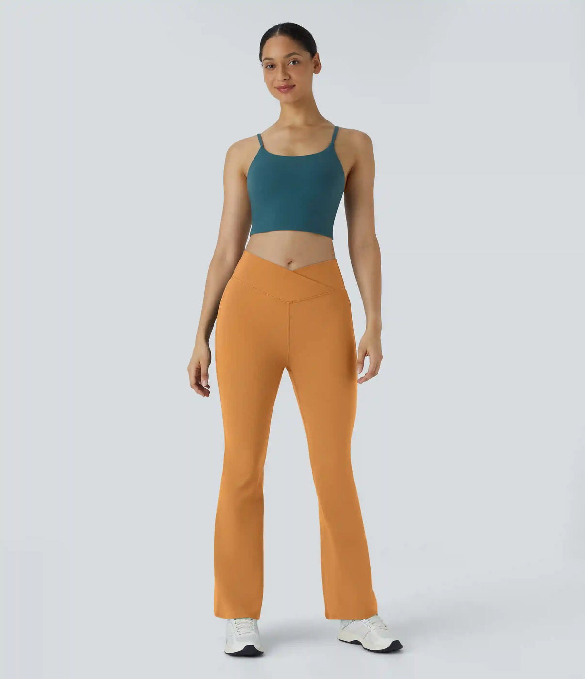 DayStretch High Waisted Crossover Flare Yoga Leggings