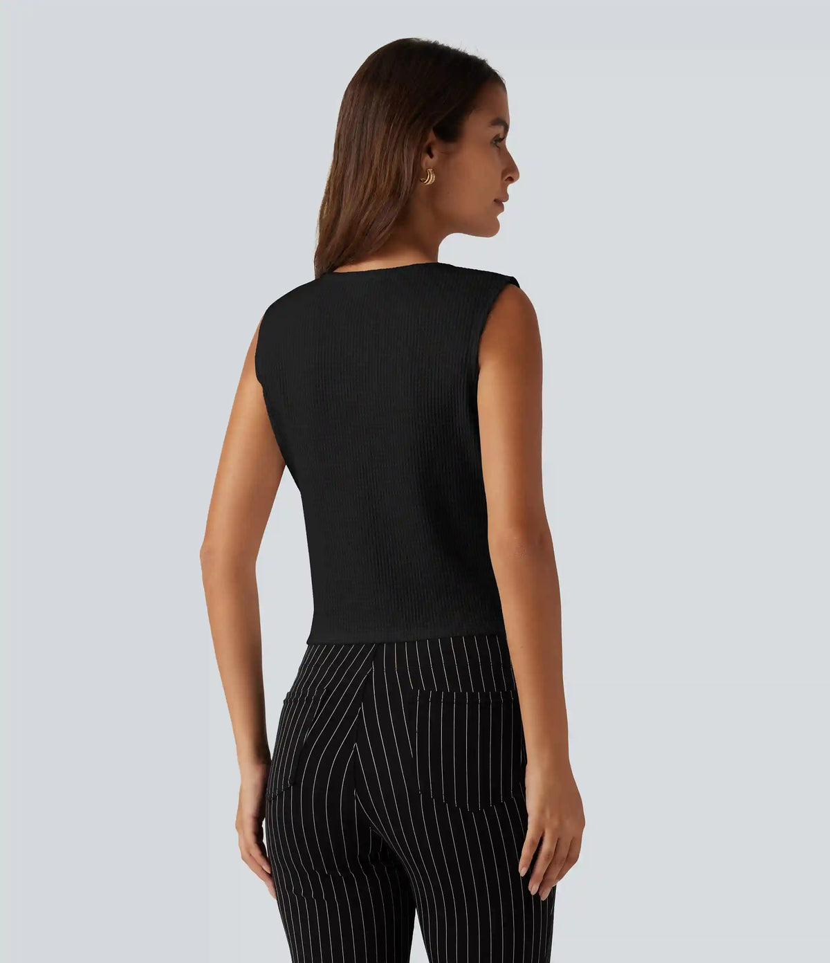 V Neck Waffle Work Vest