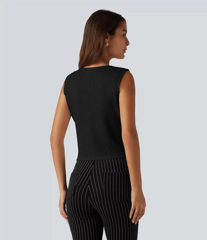 V Neck Waffle Work Vest