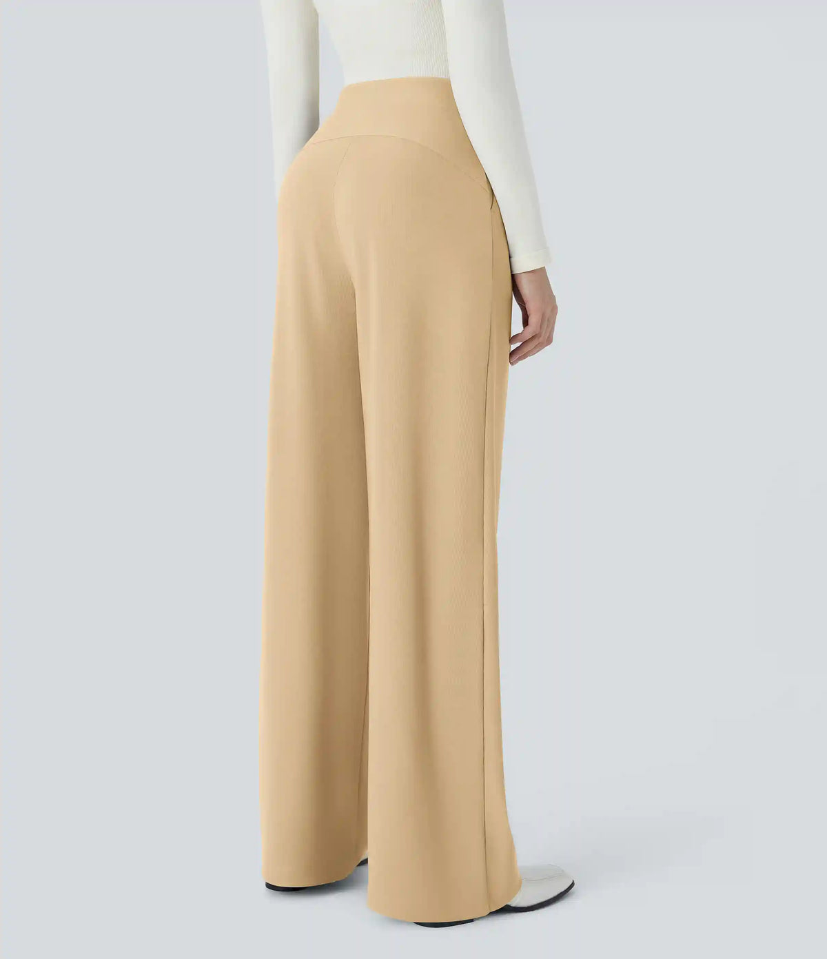 Halara Flex™ High Waisted Body Sculpt Waist-Slimming Pocket Wide Leg Micro Waffle Work Pants