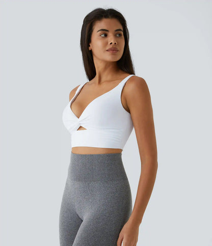 SoftlyZero™ Airy Low Support Cut Out InstantCool Low Support Yoga Sports Bra A-D Cups