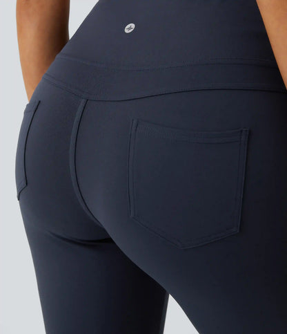 DayStretch High Waisted Pocket Capri Flare Yoga Leggings