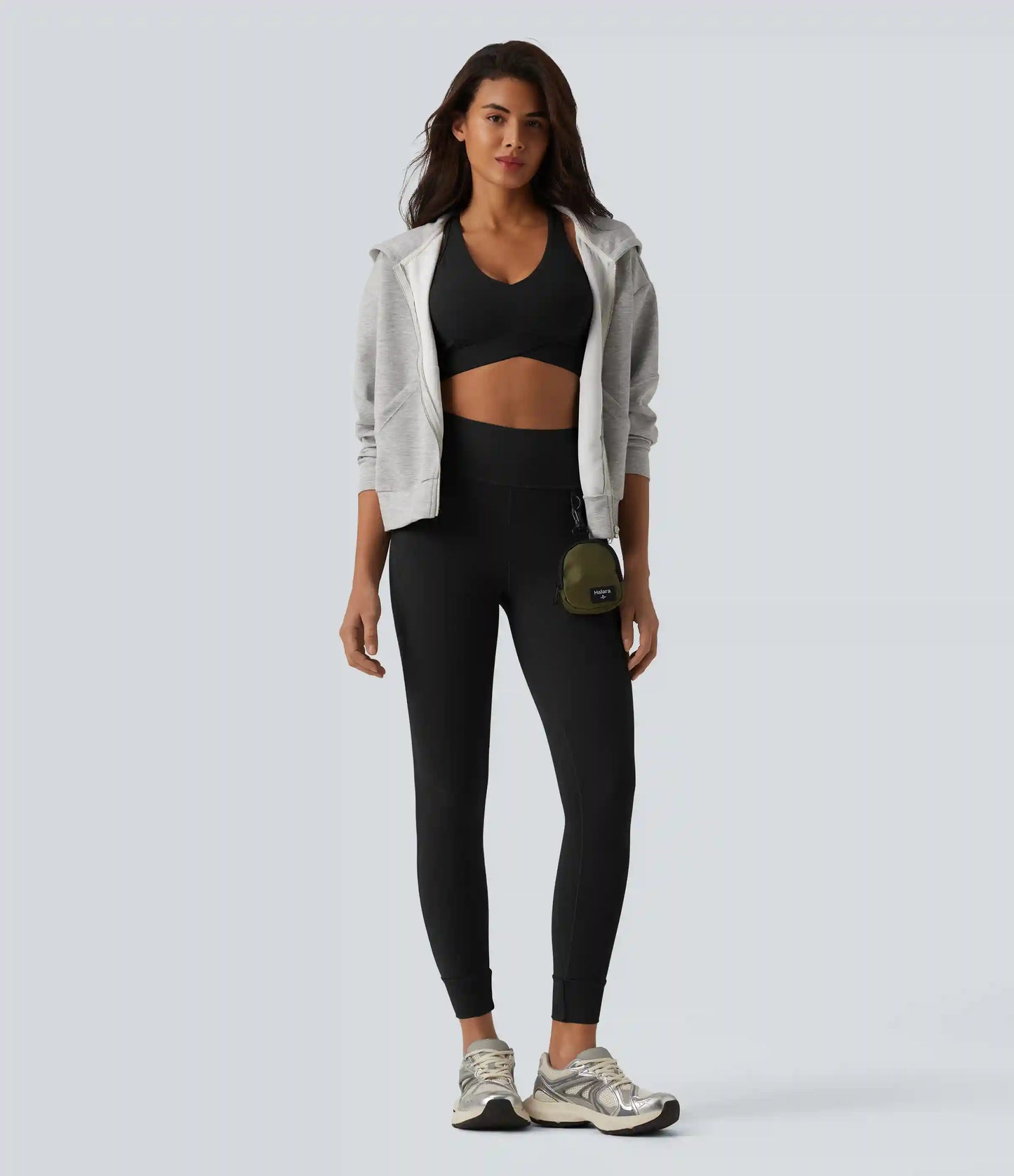 Halara UltraSculpt™ High Waisted D-Buckle Hiking 7/8 Leggings with Zip Pocket