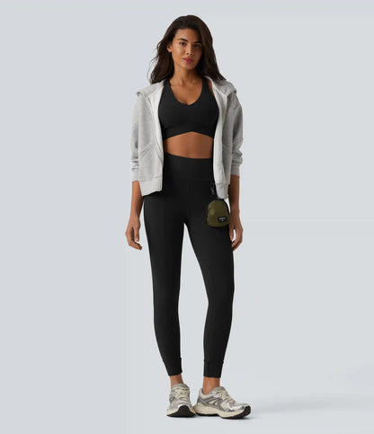 Halara UltraSculpt™ High Waisted D-Buckle Hiking 7/8 Leggings with Zip Pocket