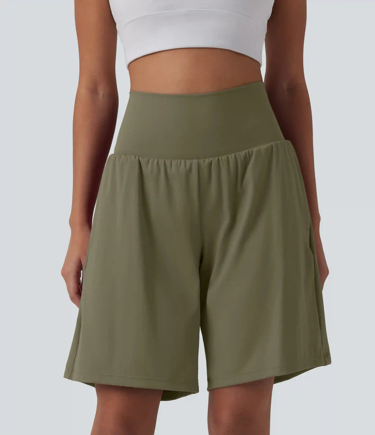 SoftlyZero™ Airy Super High Waisted 2-in-1 InstantCool Yoga Shorts 9" with Pockets
