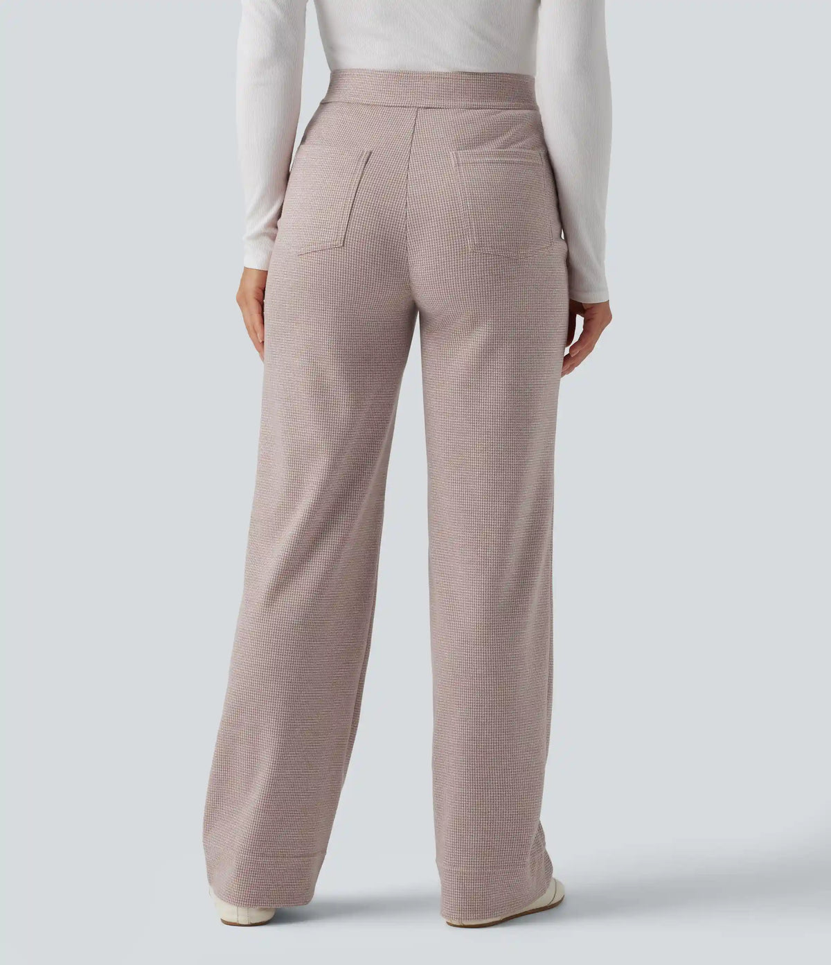Halara Flex™ High Waisted Houndstooth Straight Leg Work Pants with Pockets