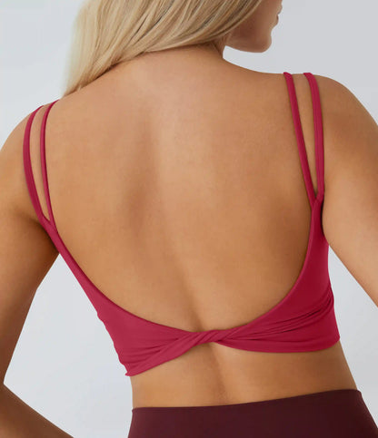 Double Straps Cropped Yoga Tank Top