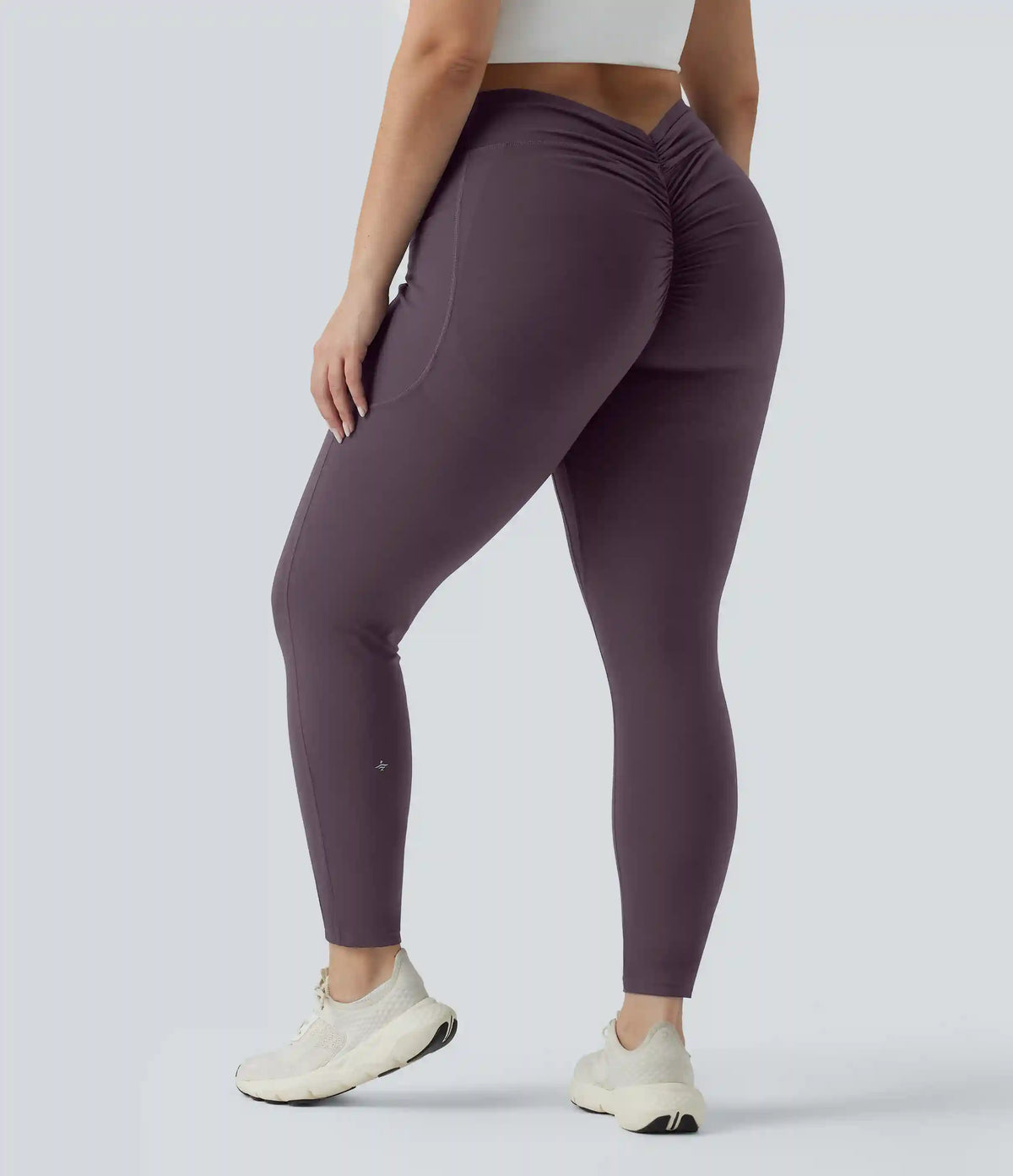 Plus Size Halara UltraSculpt™ High Waisted Tummy Control Butt Lifting Ruched Yoga Leggings with Pockets