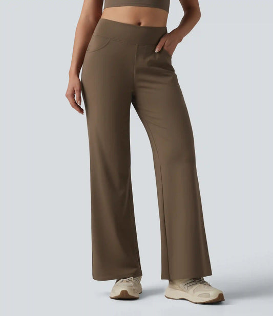 Mid Rise Bootcut Yoga Pants with Pockets