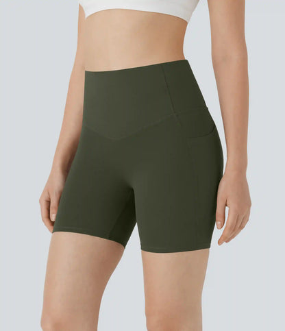 Halara UltraSculpt™ High Waisted Butt Lifting Tummy Control Pocket Shaping Training Biker Shorts 5''